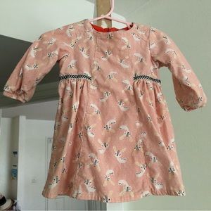 Catimini cute animal corduroy dress 9m